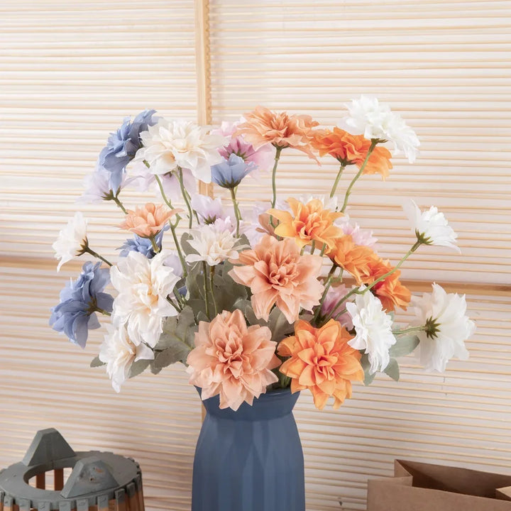 Glimmer 5 Head Artificial Flower Dahlia Flower