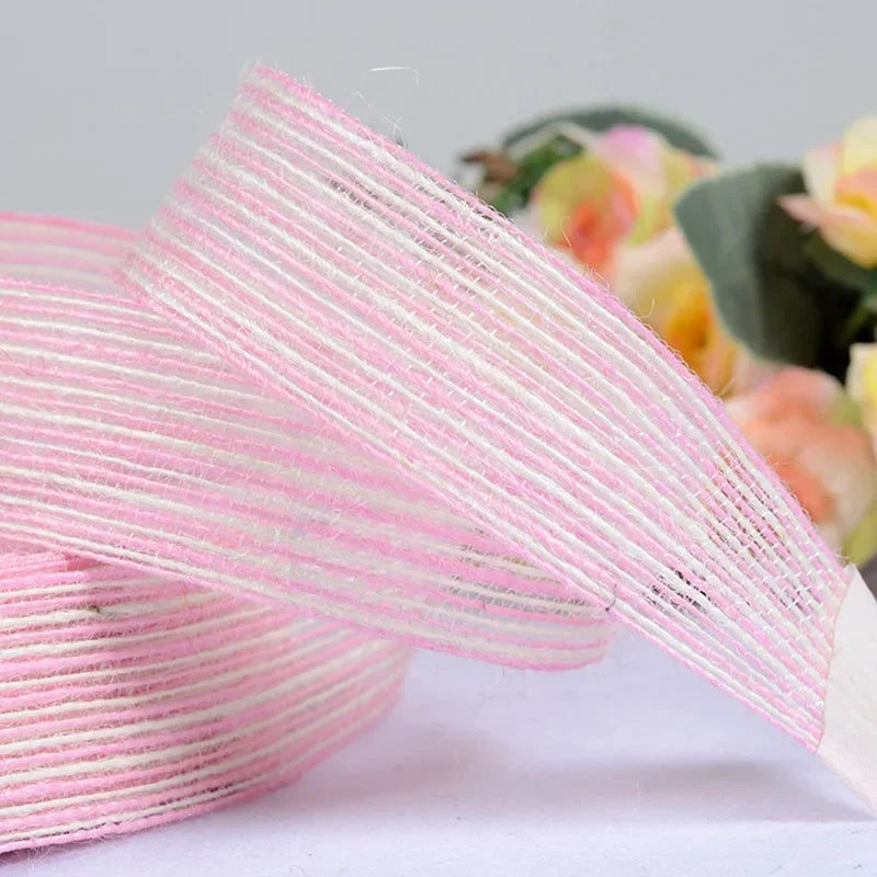 5 Meter / Colored Jute Burlap Ribbon