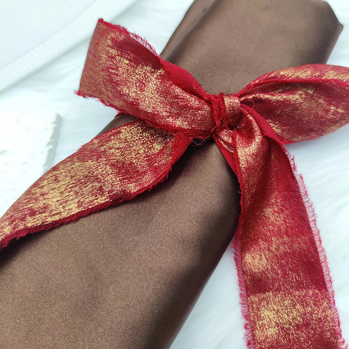 5 Yards / Wired Chiffon Silk Ribbon