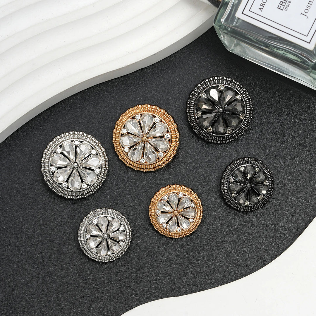4 PC / Heim Rhinestone Buttons