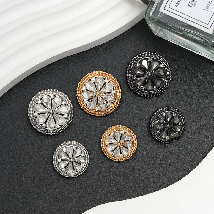 4 PC / Heim Rhinestone Buttons