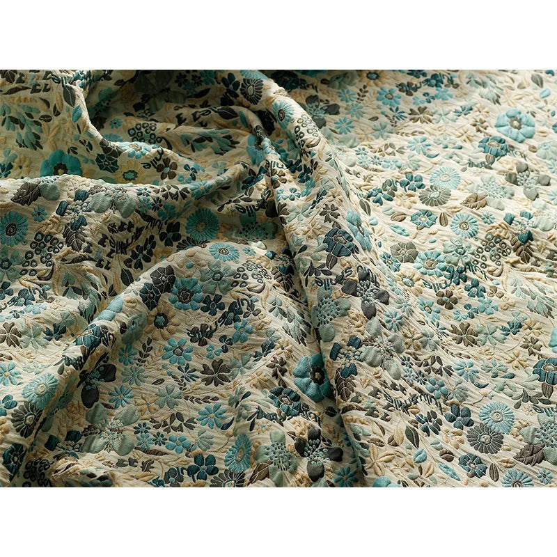 Sona Floral Yarn Dyed Embossed Jacquard Fabric