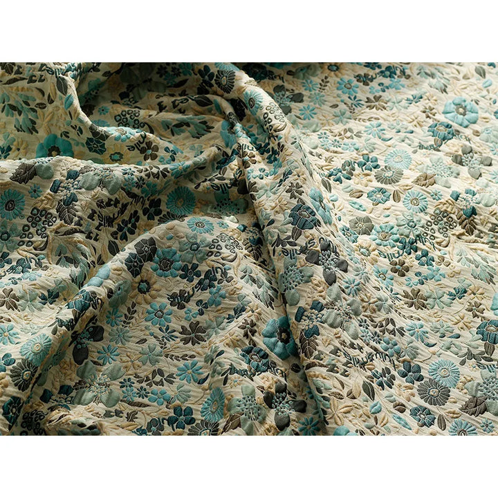 Sona Floral Yarn Dyed Embossed Jacquard Fabric