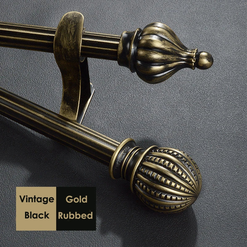 Antique Gold 1 Inch Double Rod Set