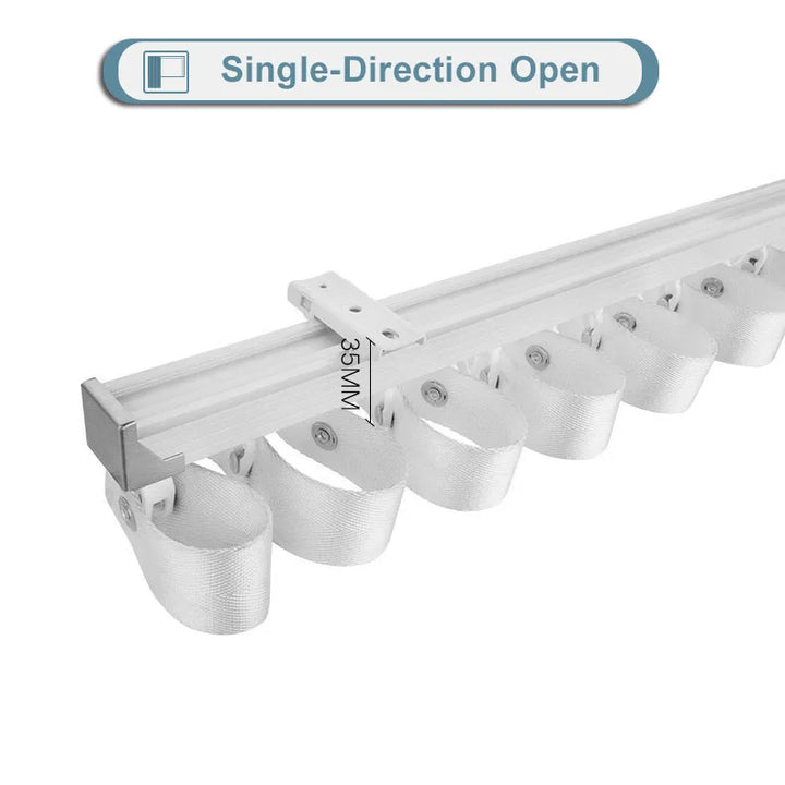 Crest S Fold Ripplefold Wave Curtain Track Set with Heading Tape