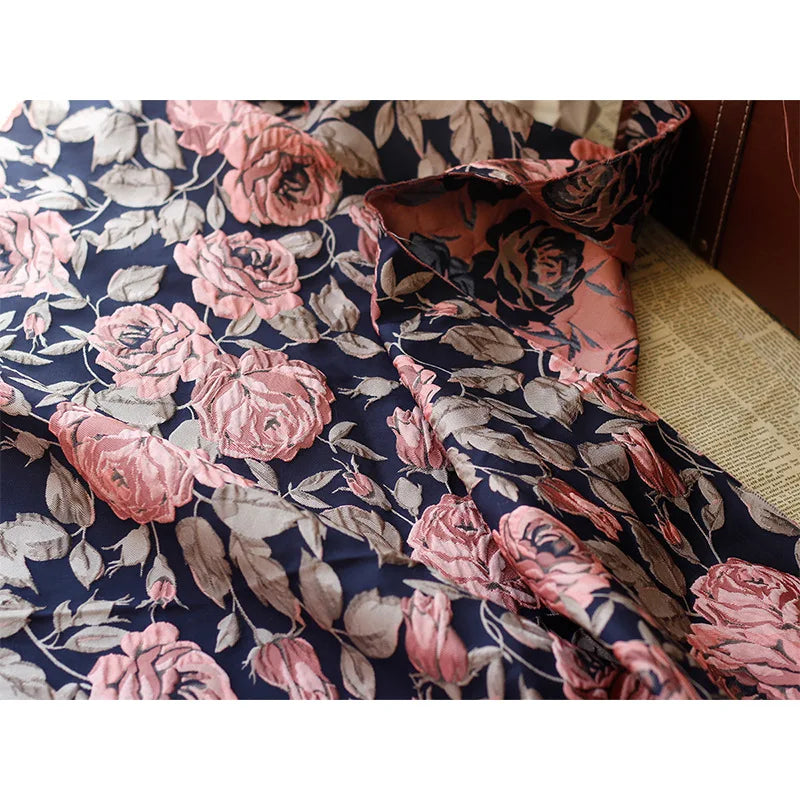 Zinga 3D Large Flower Yarn Dyed Jacquard Fabric