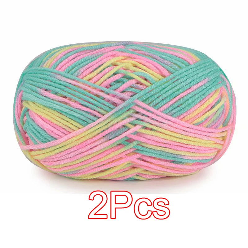 2PC / Tie-dye Crochet Yarn