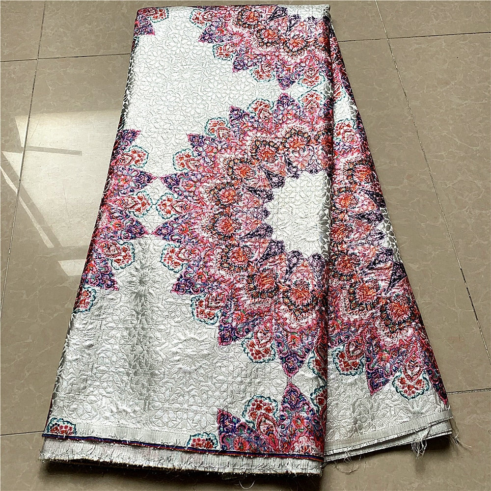 5 YARDS / 4 COLORS / Ethnic Sunshine Viscose Jacquard Woven Fabric for Dresses, Jackets, Suits, Shirts, Skirts Lining