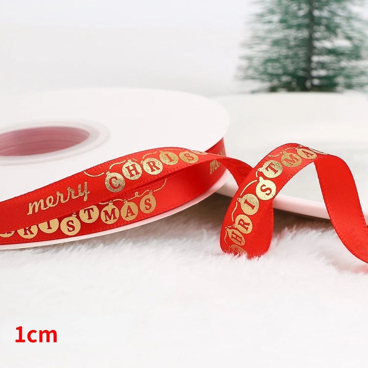 5 Yards / Polyester Printed Christmas Decoration Ribbon