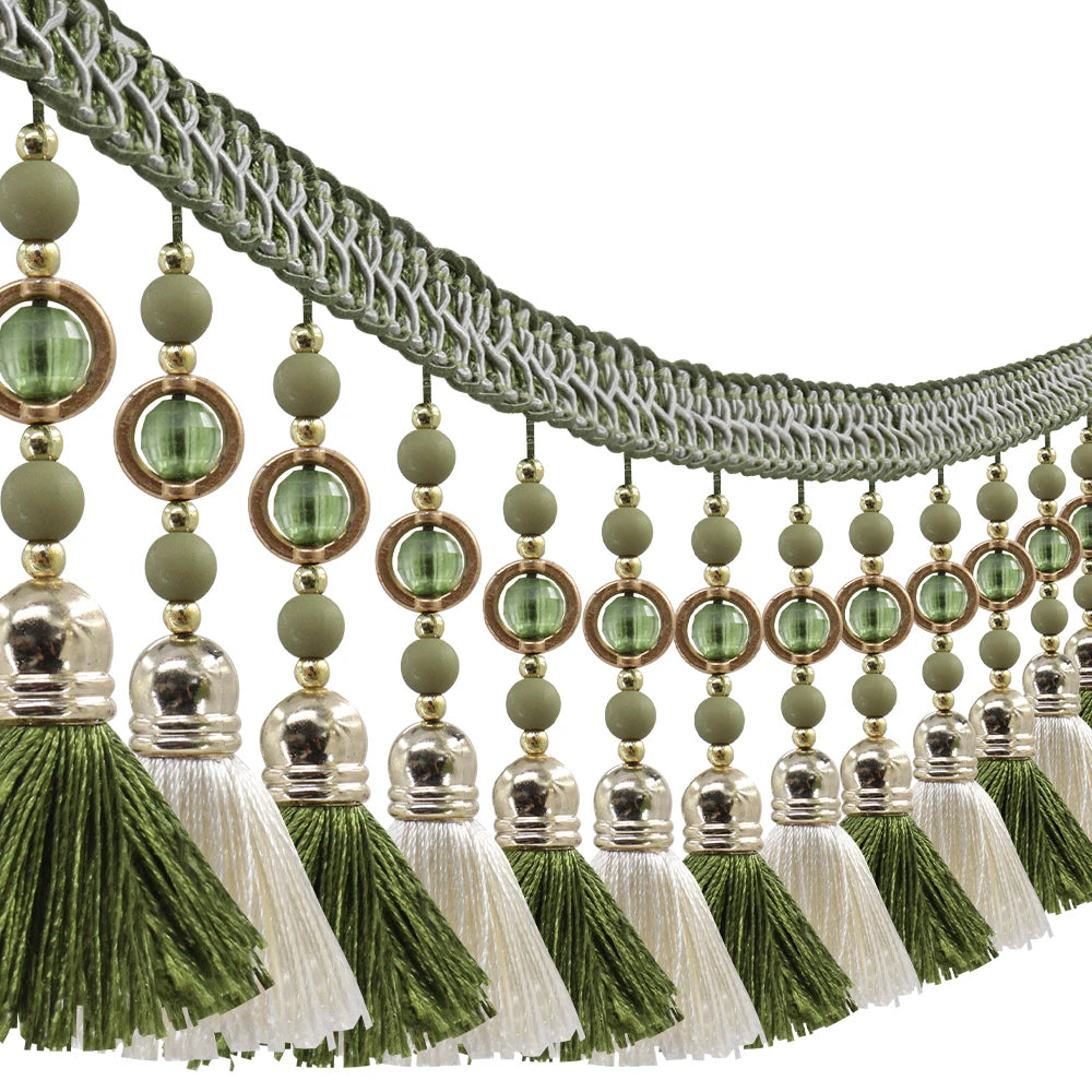 3 YD / Bravelle Tassel Beaded Fringe Trim