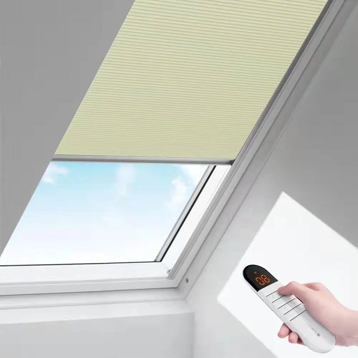 Skylight Rechargeable Motorized Blackout Cell Shade