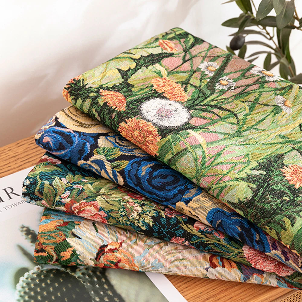 Amalfi Oil Paint Floral Chenille Fabric