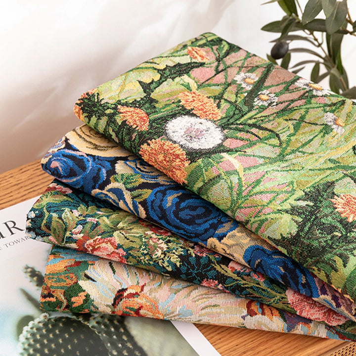 Amalfi Oil Paint Floral Chenille Fabric