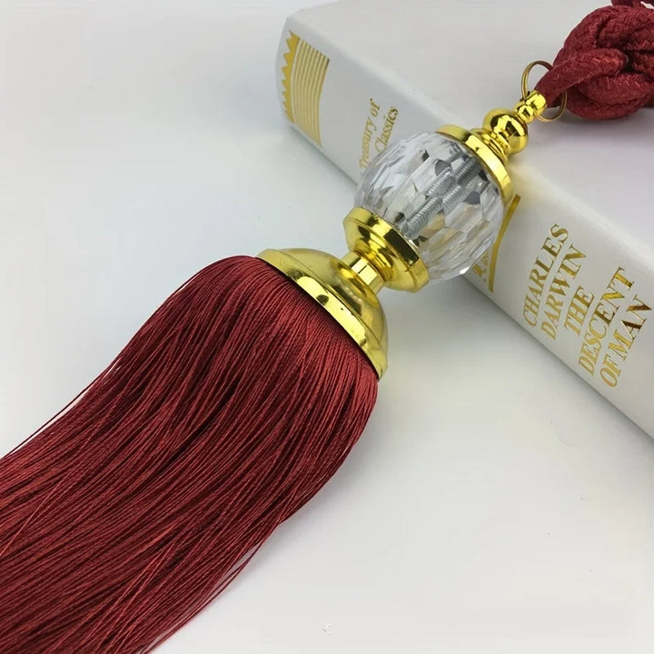 2 PC Savora Ball Tassel Curtain Tiebacks