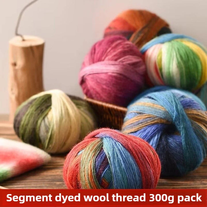 300g Pack Rainbow Wool Yarn