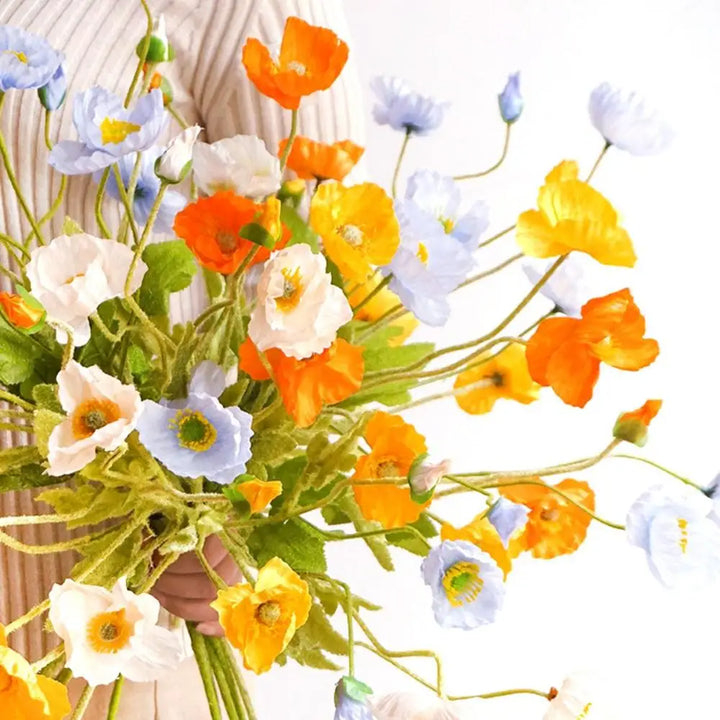 Fake Poppies Flowers