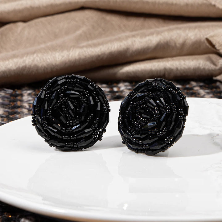 Aqoe 34/39mm Black Bead Button - 3 PC