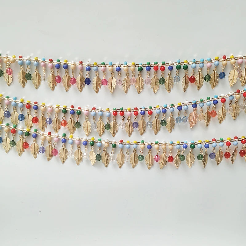 Ramses Metal Beaded Tassel Fringe Trim