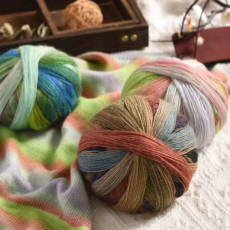 300g Pack Rainbow Wool Yarn