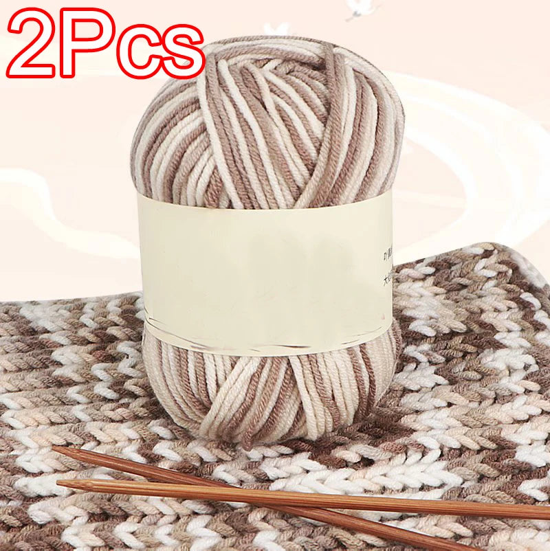 2PC / Tie-dye Crochet Yarn