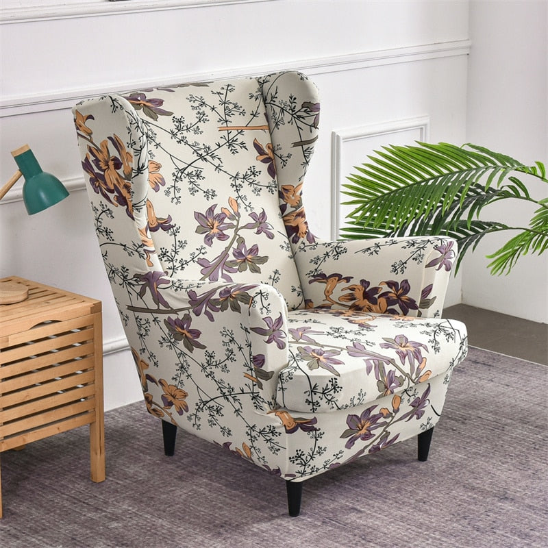 Classic Floral Stretch Armchair Cover