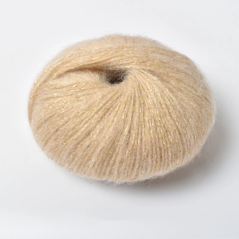 25g Golden Sequin Crochet Yarn