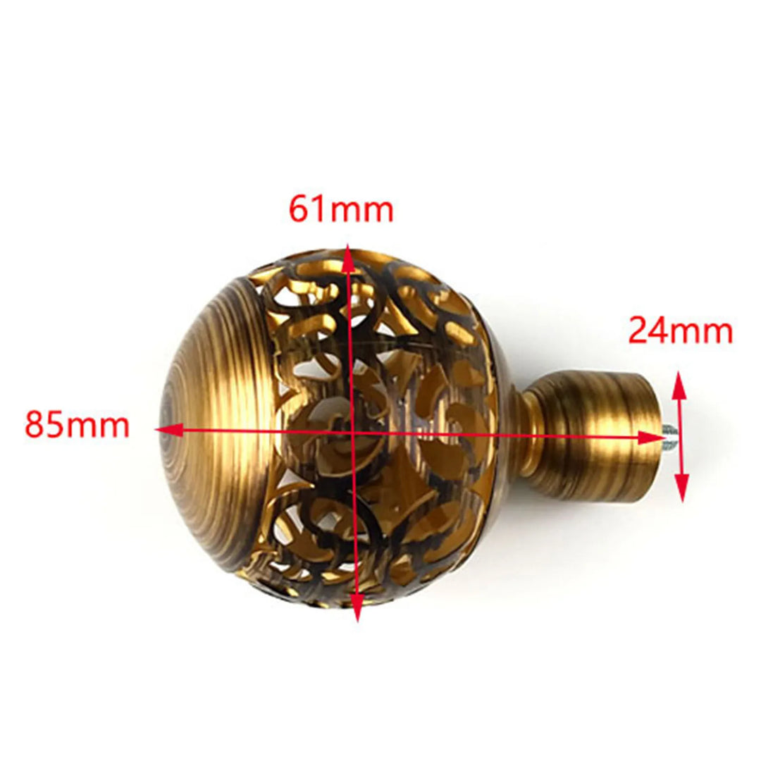 PAIR / For 3/4 inch Rod / Drapery Finial for 2" Metal Pole Adaptor Plug / Drapery Curtain Hardware