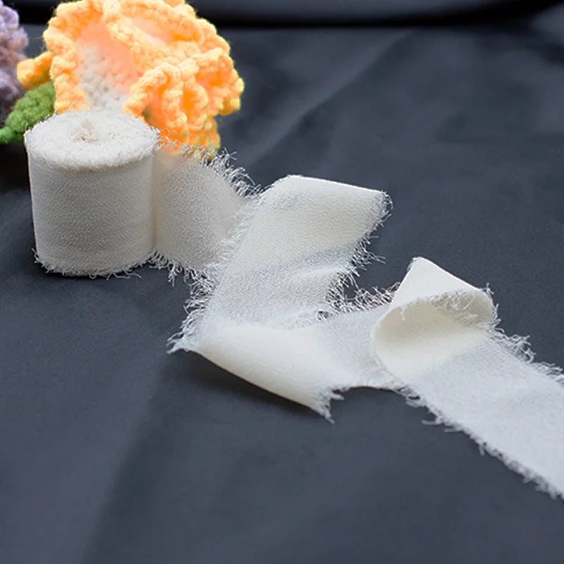 5 Meters / Chiffon Silk Flower Bouquet Wrap Decoration Ribbon