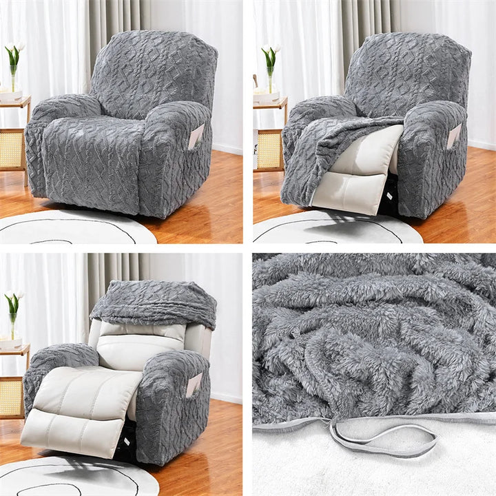 3 COLORS / Knited Armchair Recliner Cover Couch Protector Sofa Slipcover