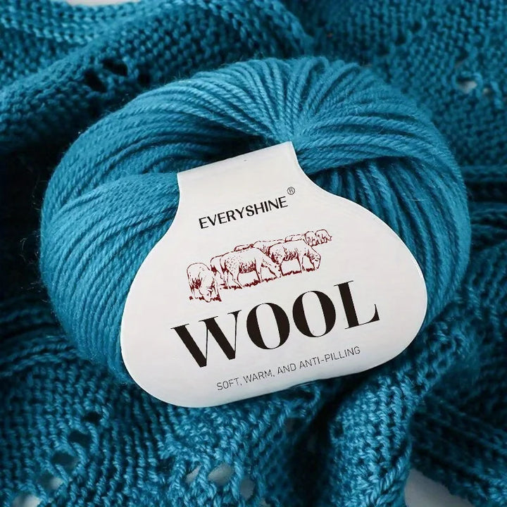 10-Pack Wool Blend Yarn Medium-Fine 80% Wool 20% Polyester