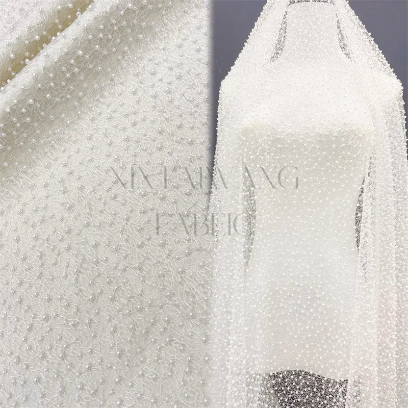 Riva Sequin Beaded Embroidery Glitter Mesh Sparkly Lace Wedding Party Dress Fabric