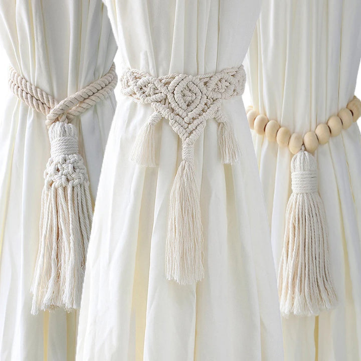 Moriel Bohemian Style Hand-woven Curtain Tie