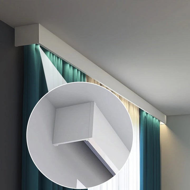 All-in-One Curtain Valance Cover with Hidden Single Track