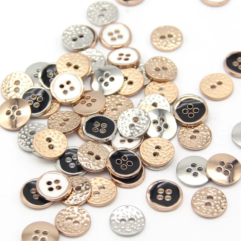Celain 11mm Small Metal Button - 20 PC