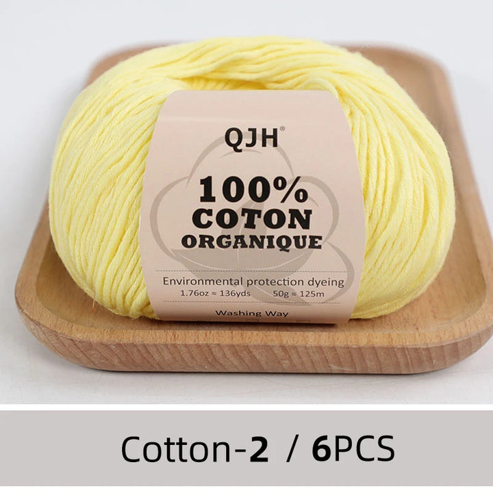 6 PC / 100% Egyptian Cotton Summer Soft Yarn