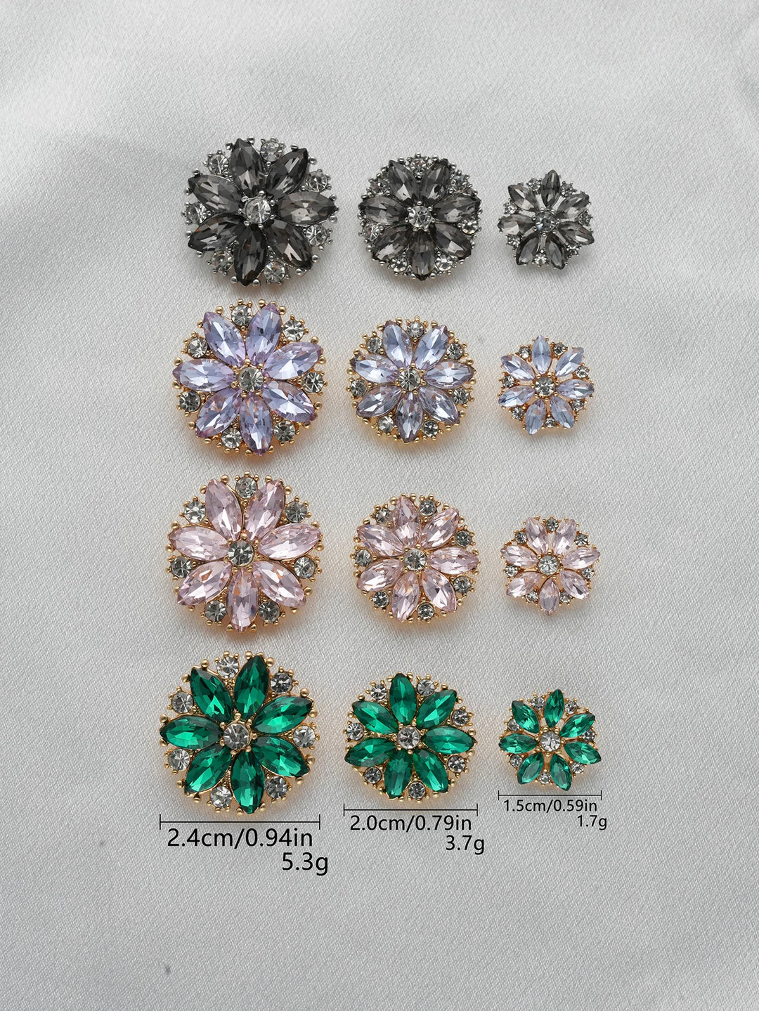 4 PC / Ramste Rhinestone Buttons