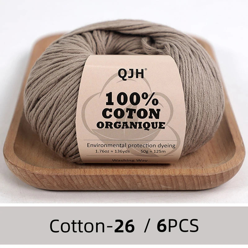 6 PC / 100% Cotton Summer Soft Yarn