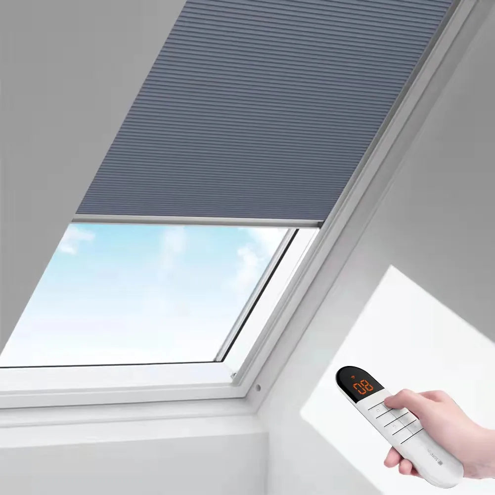 Skylight Rechargeable Motorized Blackout Cell Shade