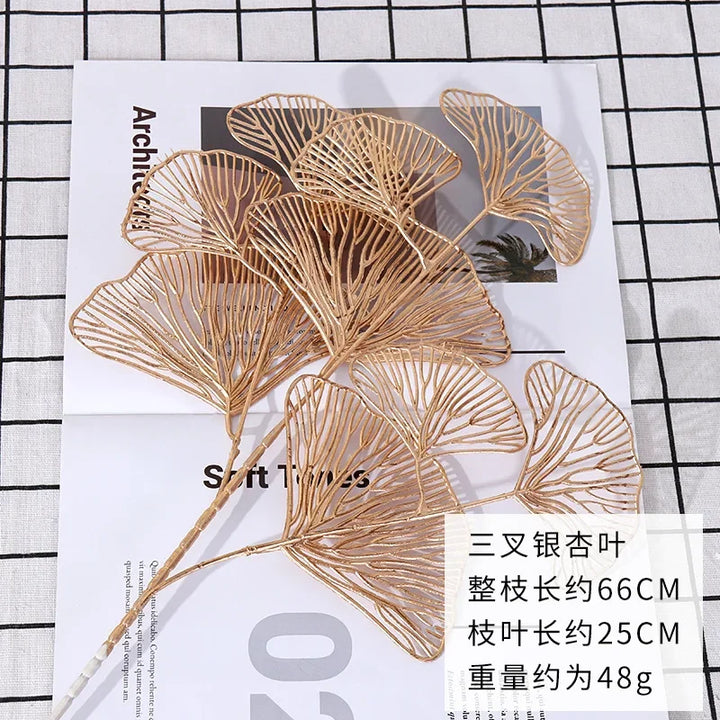 Valen Artificial Golden Ginkgo Leaves
