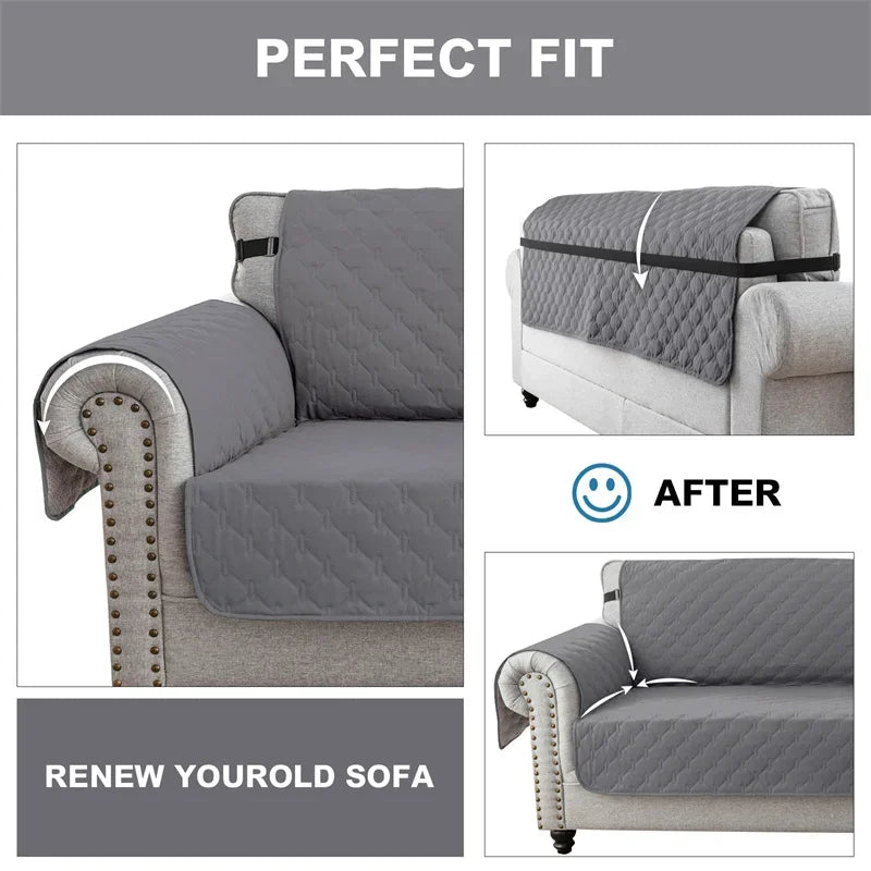6 COLORS / 4 SIZES /  Quilted Water Proof Repellent Sofa Cover Couch Cover Protector Sofa Throw For Couches Sectional Slipcover