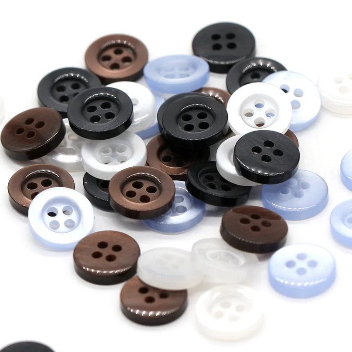 Nokoe 9/10/11mm Classic Resin Button - 30 PC