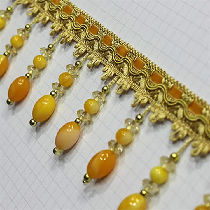 2 YARDS / Junsone Beaded Tassel Fringe Trim