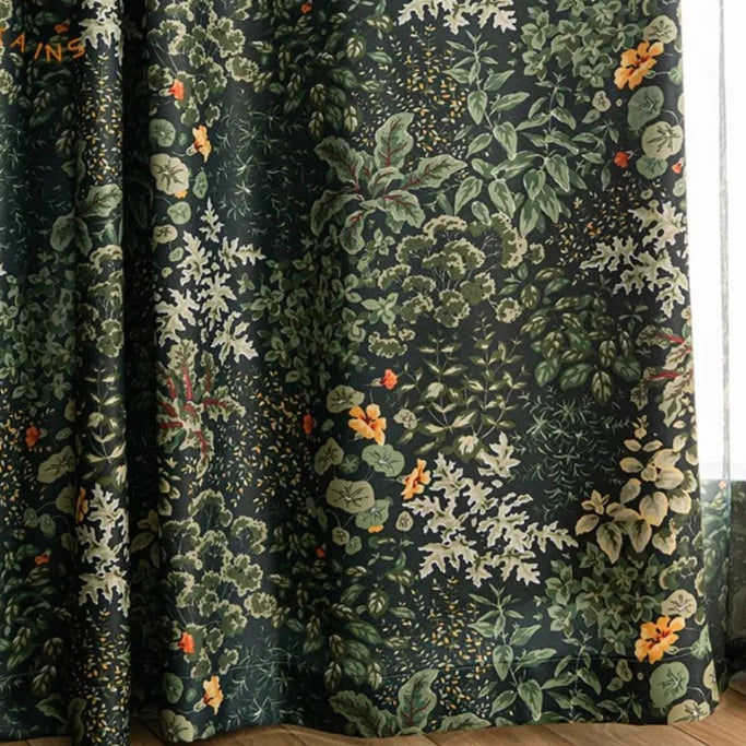 Farmhouse Forest Printed Cotton Blend Custom-Made Drapery