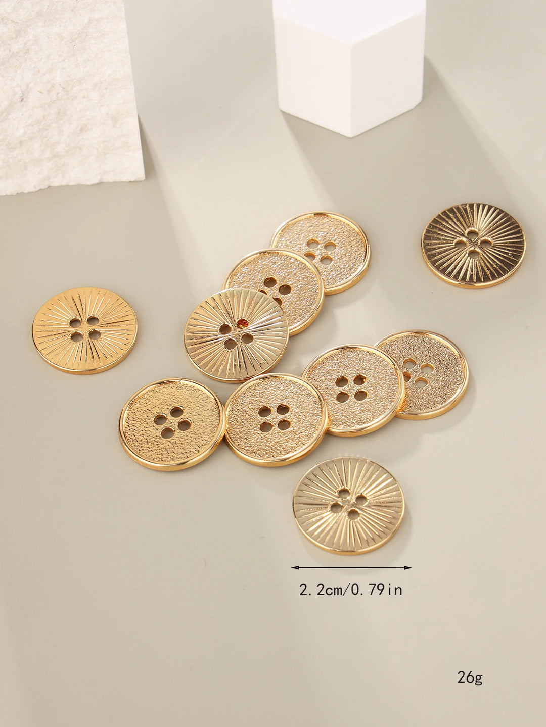 Ryman Buttons 10 PC / Sybil Resin Buttons – Classic Modern Fabrics