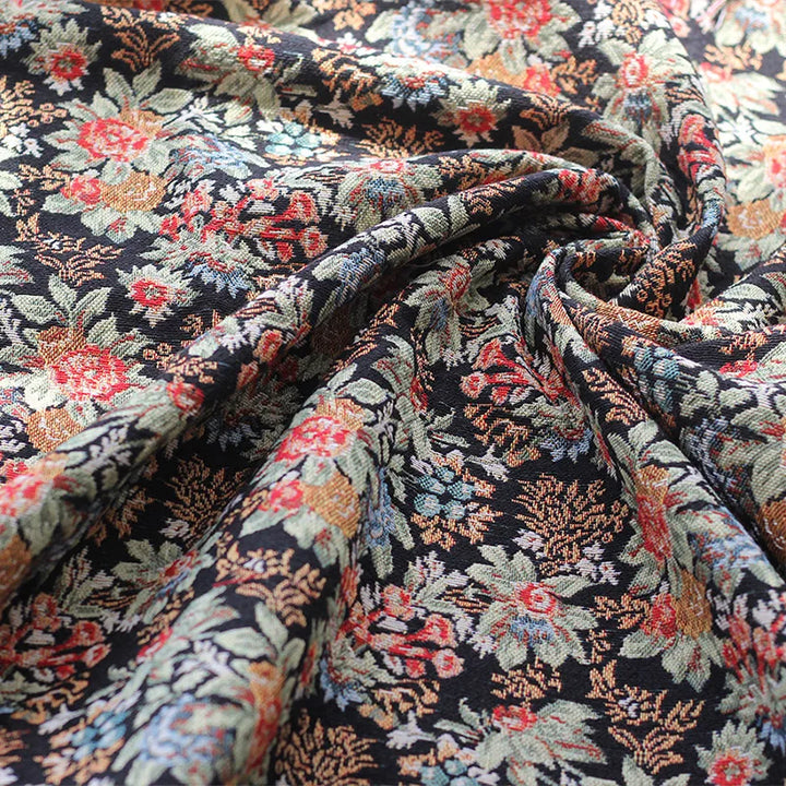 Sabino Retro Embossed Flowers Jacquard Fabric