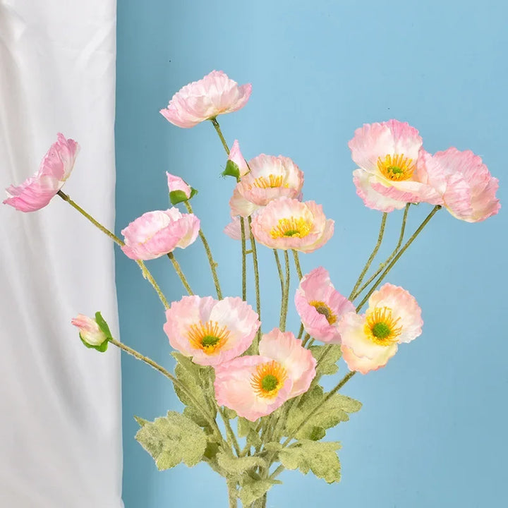 Orange Poppies Faux Flower