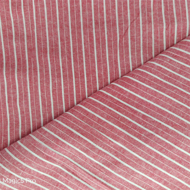 18 Colors / Havin Plaid and Stripes Cotton Linen Fabric