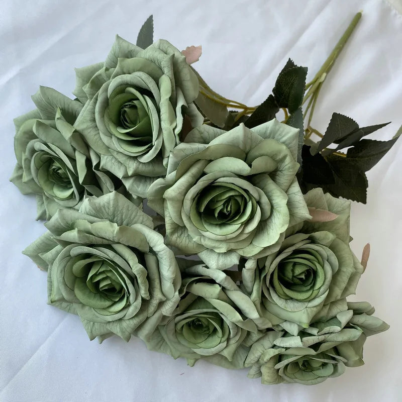 Faux Diamond Rose Flower