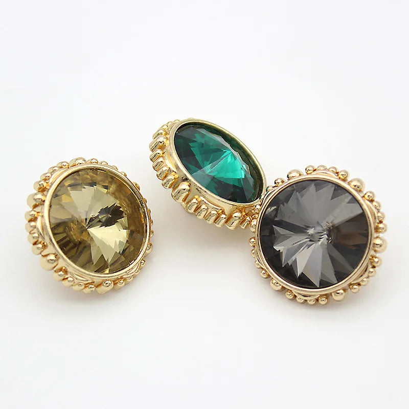Ryman Buttons 6 PC / Damian Cubic Rhinestone Buttons – Classic Modern Fabrics