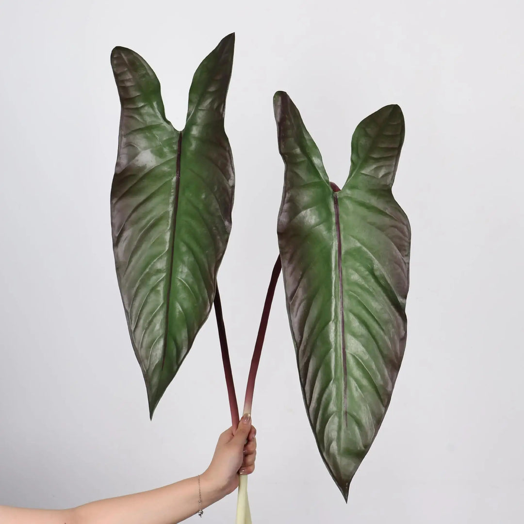 Spire 31 Inch Artificial Alocasia Leaf Faux Green Plant